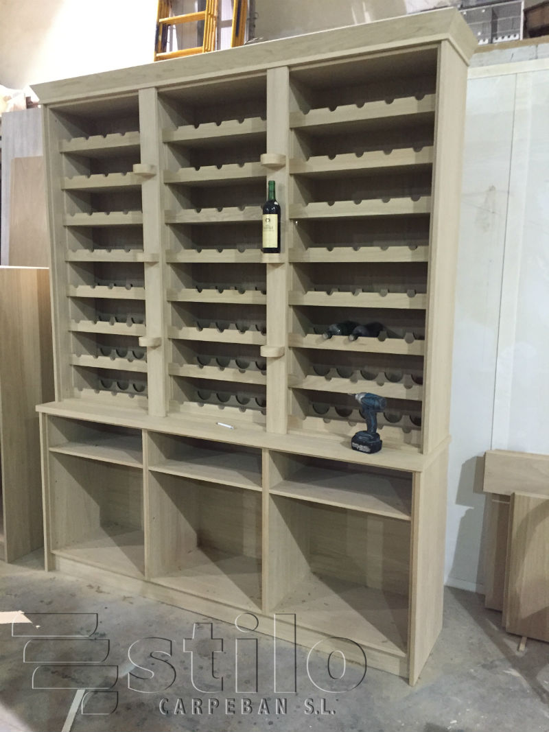 Proceso de elaboracin de mueble botellero para bar. Confe en profesionales de la madera, Carpeban Stilo en Salamanca.